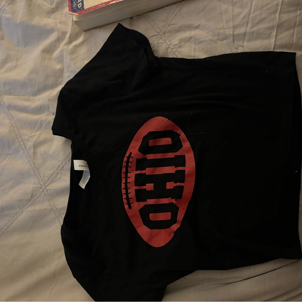 Bella Canvas Black Tee with Red Ohio Design